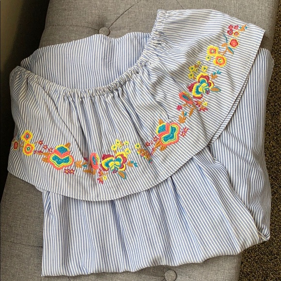 Striped Off the shoulder dress - Picture 4 of 5